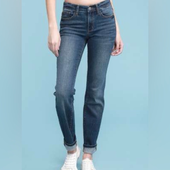 Judy Blue Straight Leg Jeans Women’s Size 13 / 31 Style 82356 Dark Wash - Picture 1 of 11